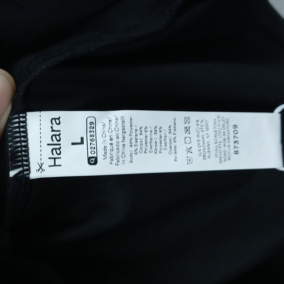 Halara Square Neck Short Sleeve Casual Top Black Lg - Picture 5 of 6